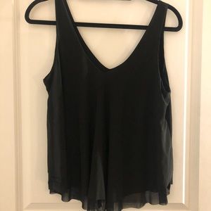 Express black flowy dress tank top